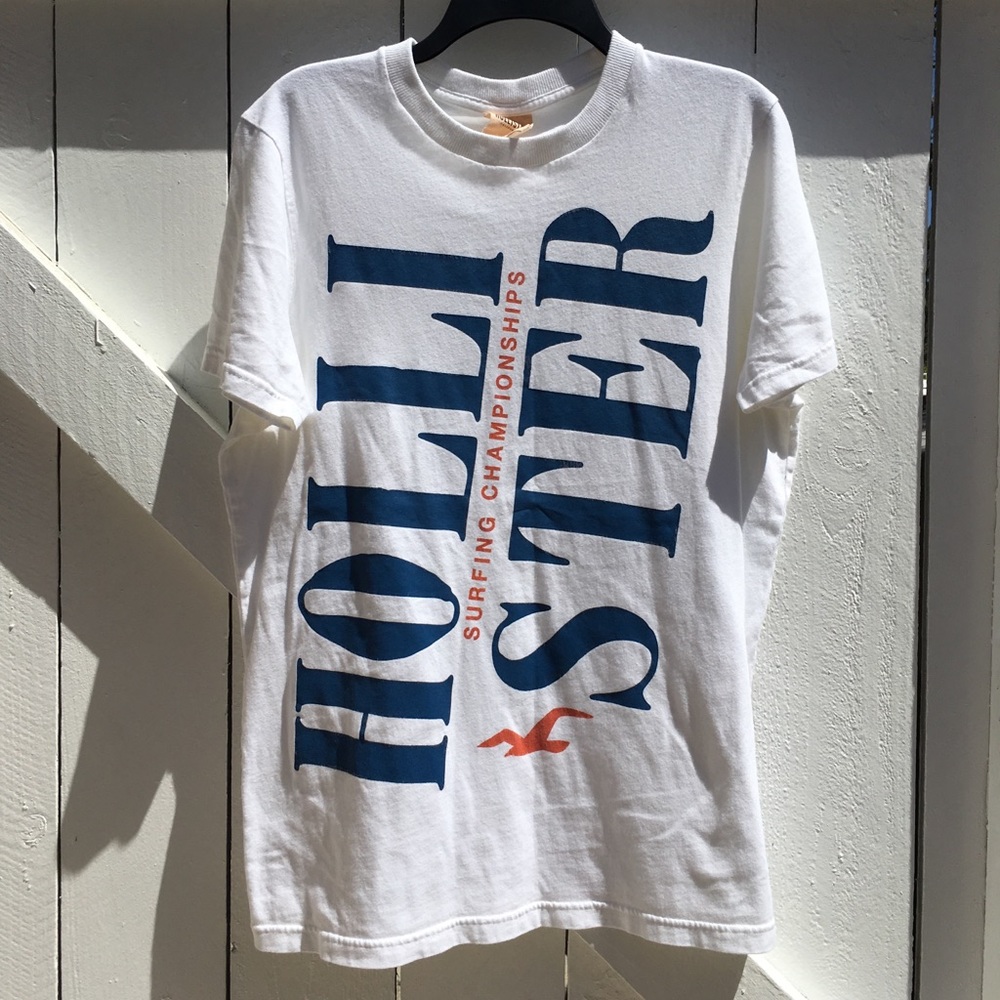Hollister Spellout Surf Championship White T-Shirt